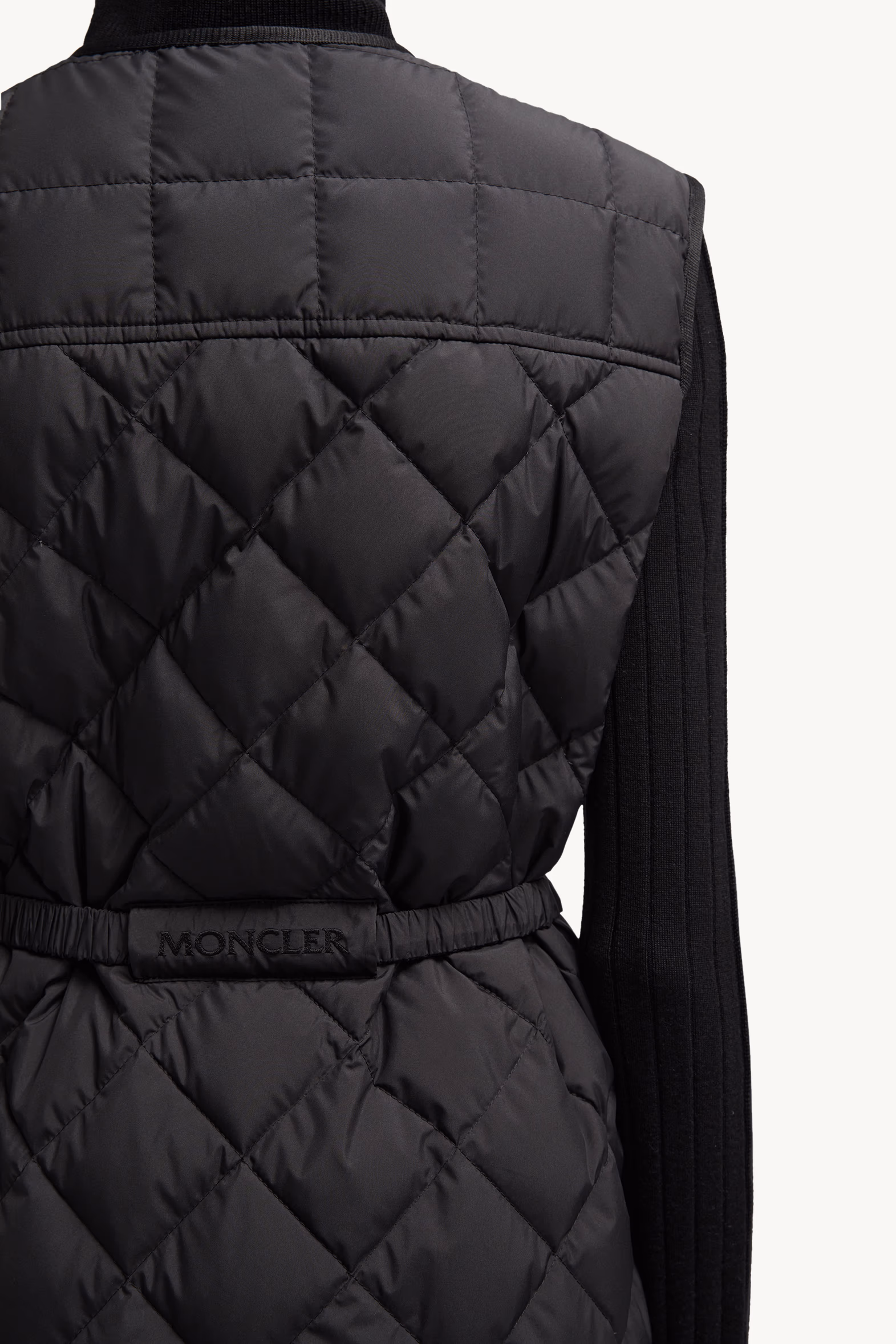 Doudoune longue sans manches Butor à matelassage losange Femmes Noir Moncler 8